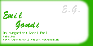 emil gondi business card